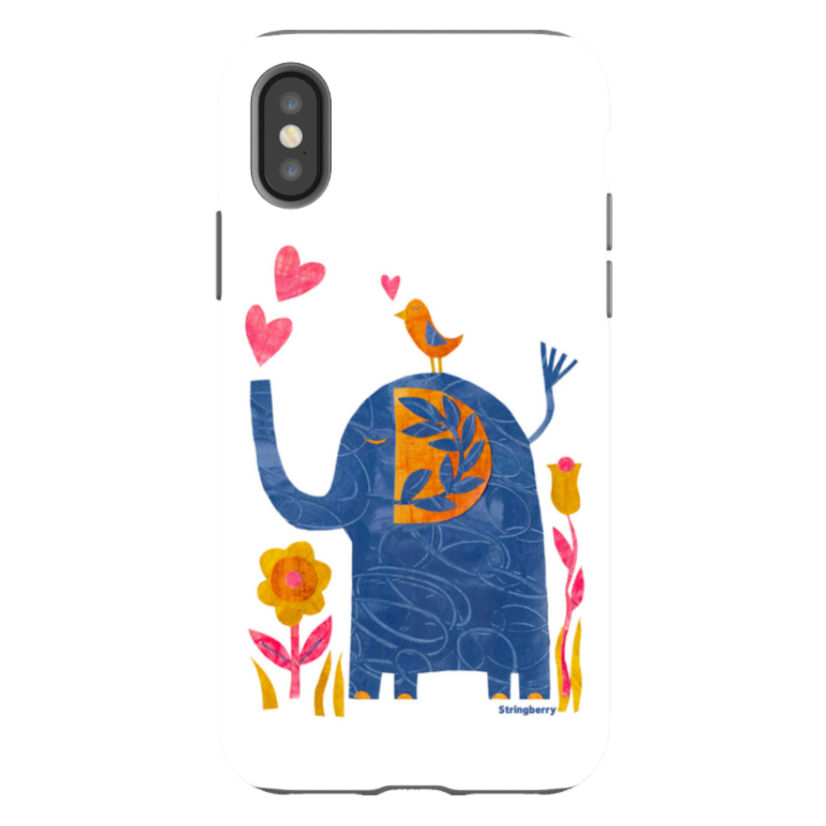 iPhone Tough Case - Elephant In Love By Tracey English