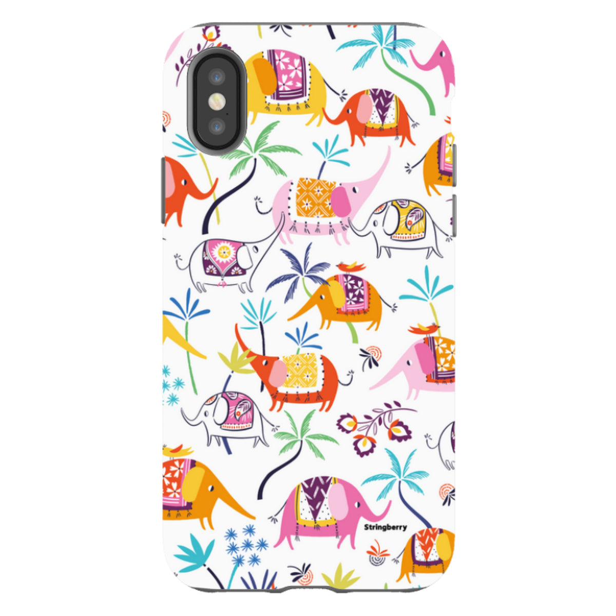 iPhone Tough Case - Elephants And Trees By Ali Brookes
