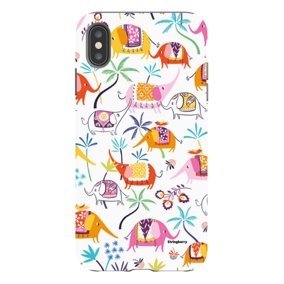 iPhone Tough Case - Elephants And Trees By Ali Brookes