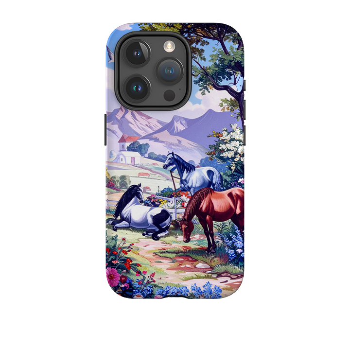 iPhone Schutzhülle - Bauernhofpferde