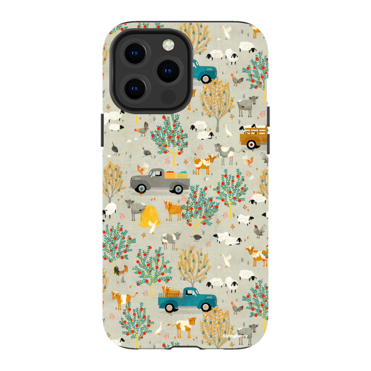 iPhone Tough Case - Farm Life Grey By Katherine Quinn