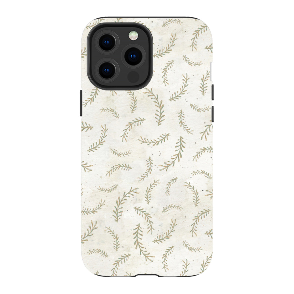 iPhone Tough Case - Feathers Grey By Katherine Quinn