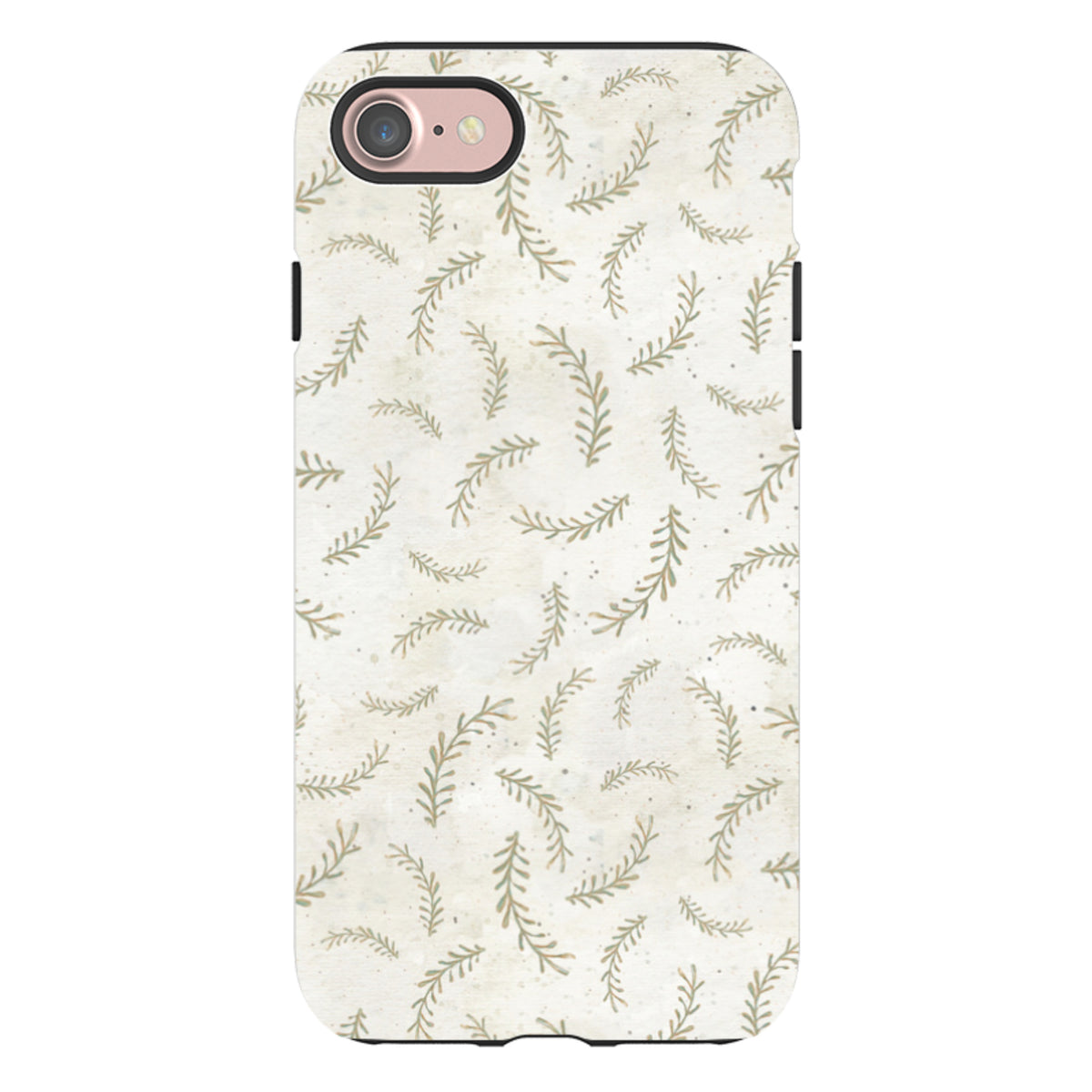 iPhone Tough Case - Feathers Grey By Katherine Quinn