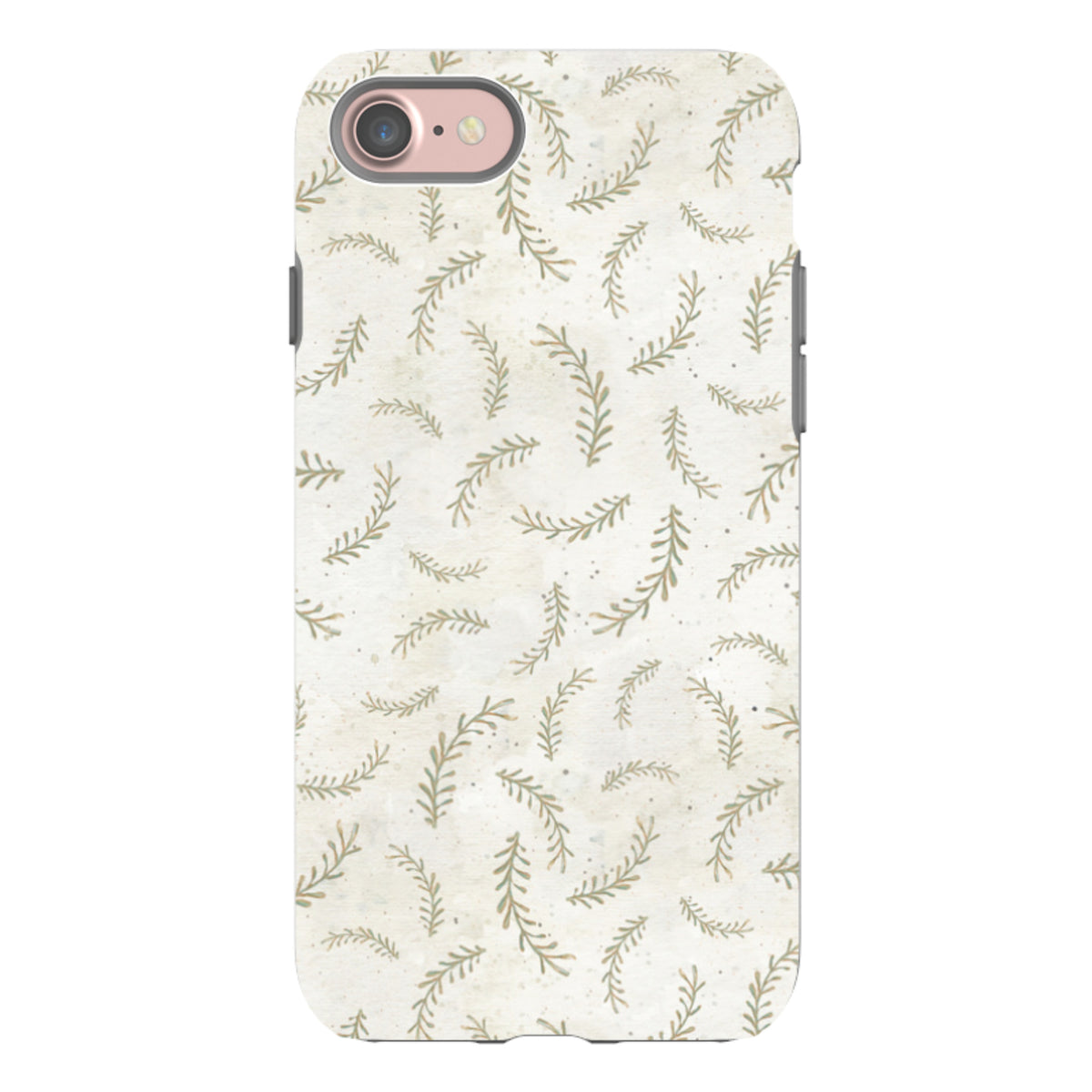 iPhone Tough Case - Feathers Grey By Katherine Quinn