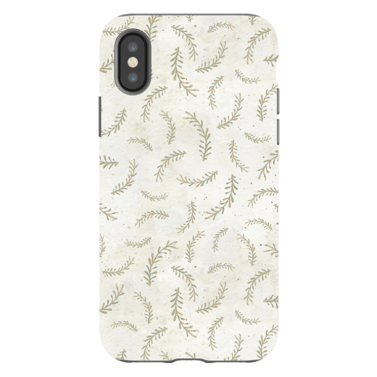 iPhone Tough Case - Feathers Grey By Katherine Quinn