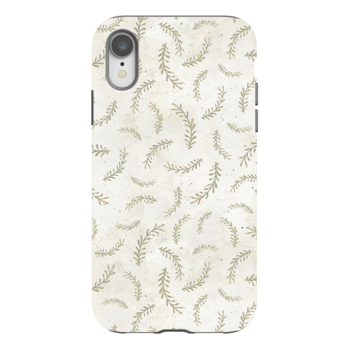 iPhone Tough Case - Feathers Grey By Katherine Quinn