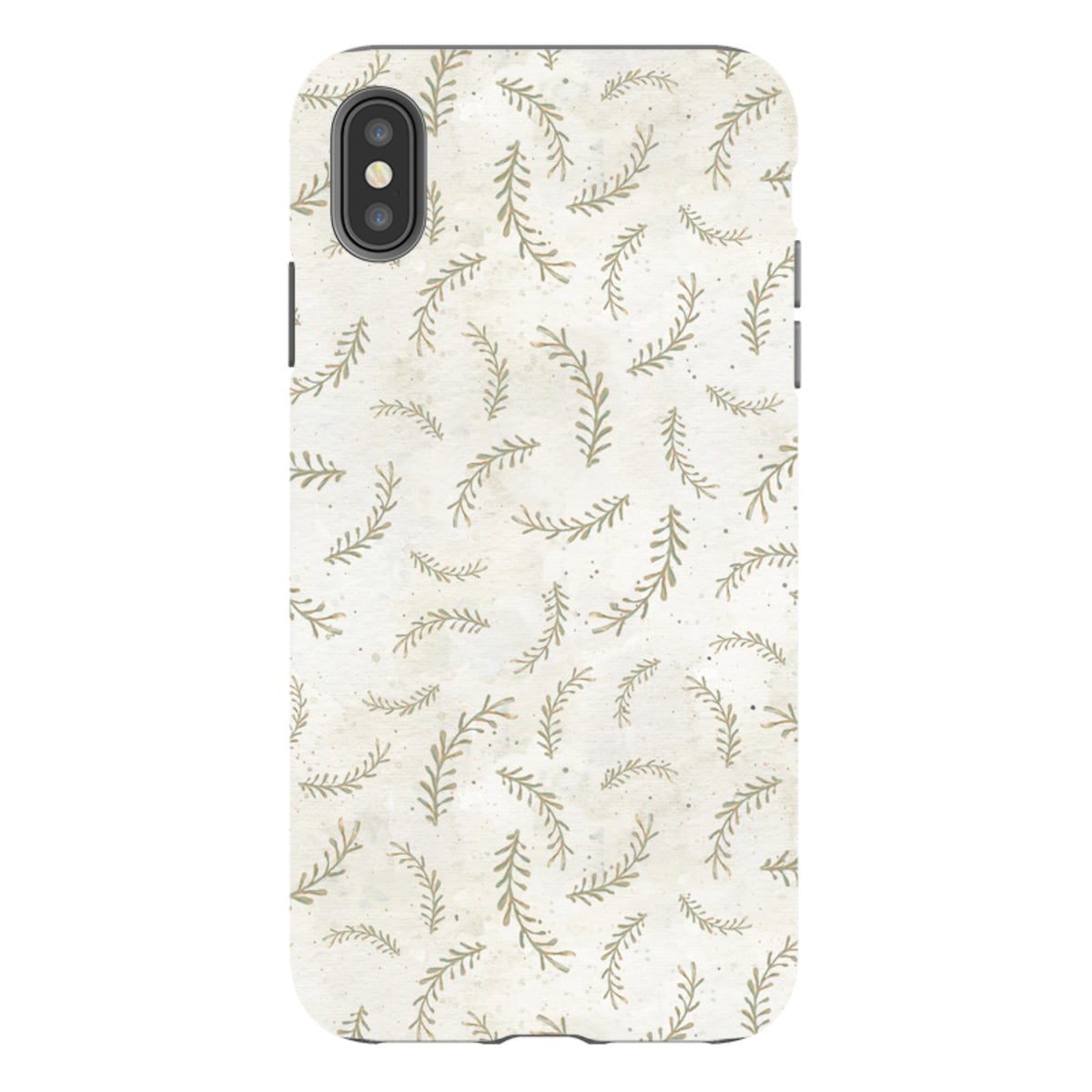 iPhone Tough Case - Feathers Grey By Katherine Quinn