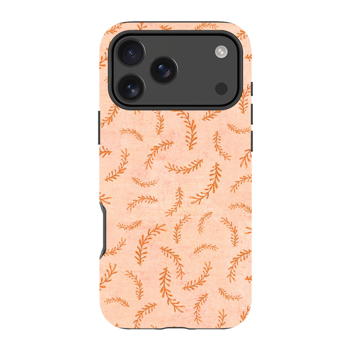 iPhone Tough Case - Feathers Pink By Katherine Quinn