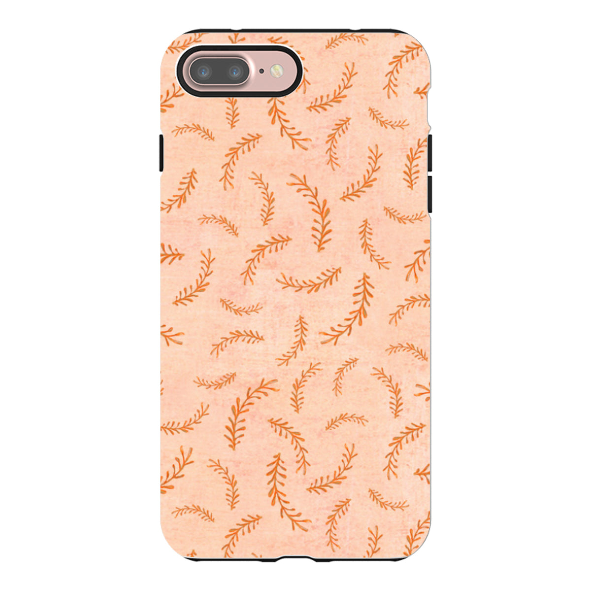 iPhone Tough Case - Feathers Pink By Katherine Quinn