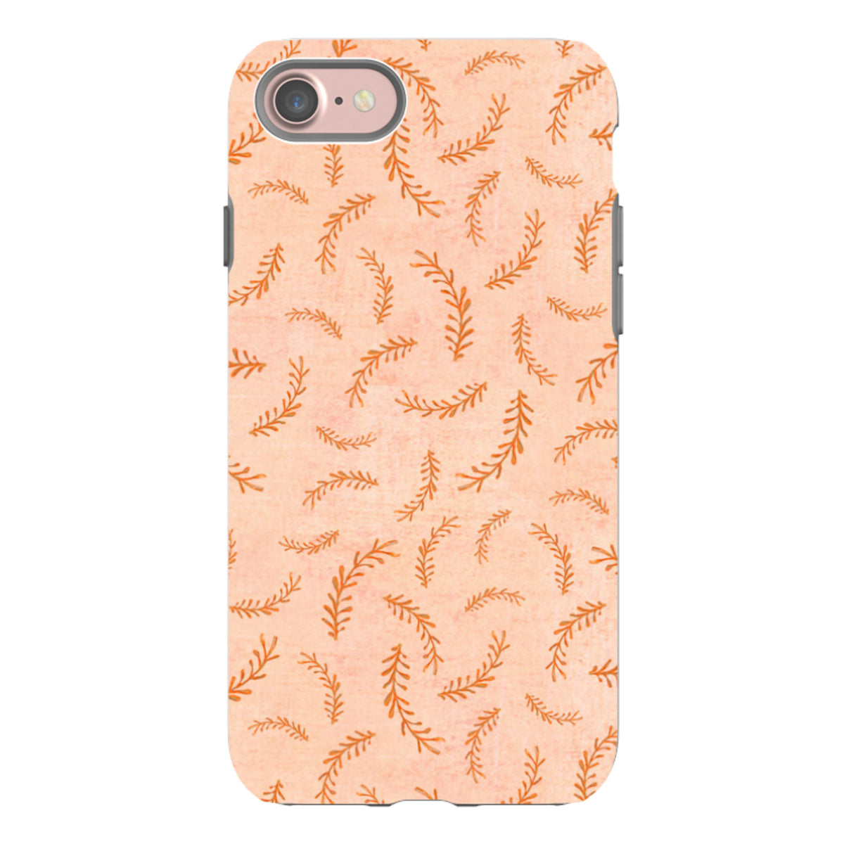 iPhone Tough Case - Feathers Pink By Katherine Quinn