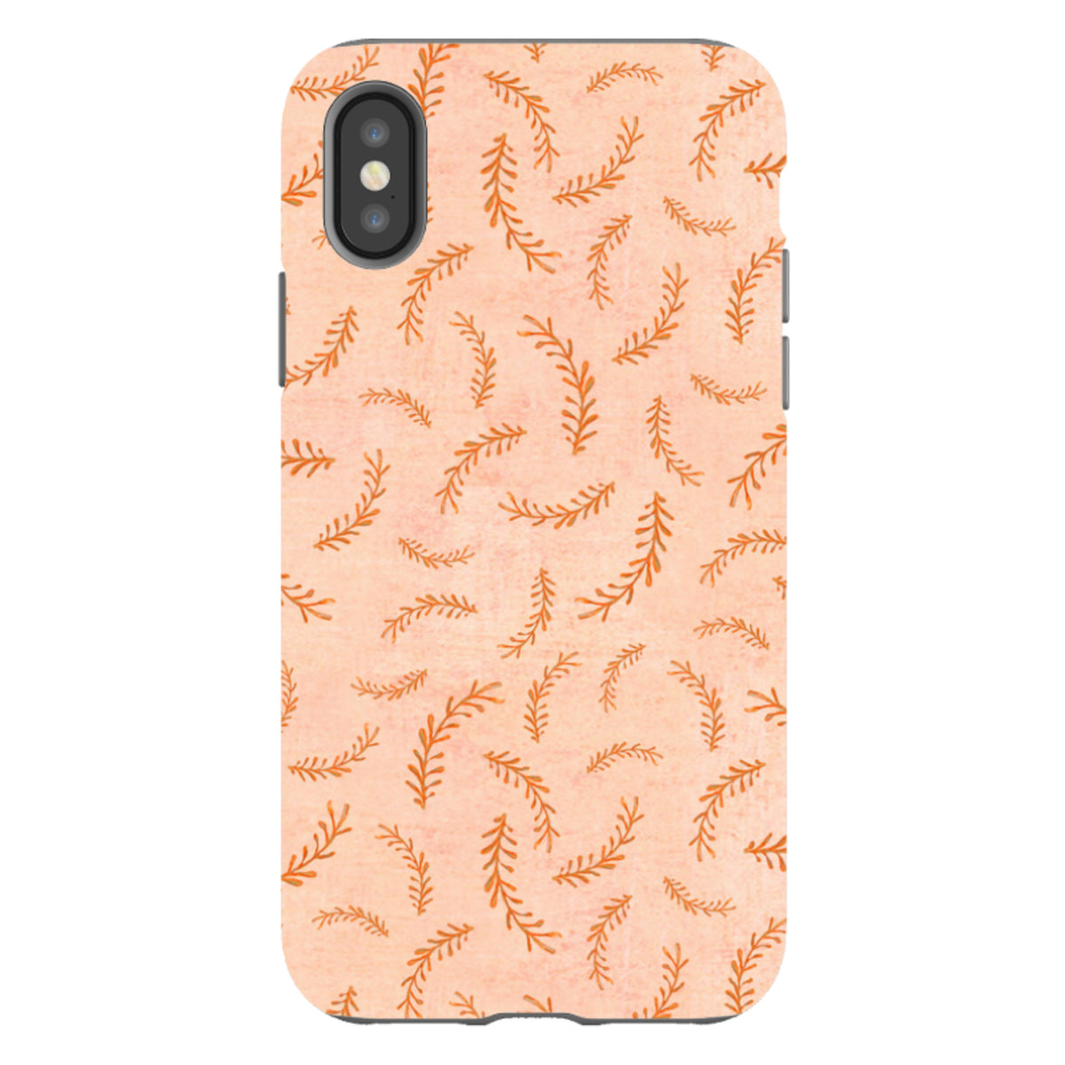 iPhone Tough Case - Feathers Pink By Katherine Quinn