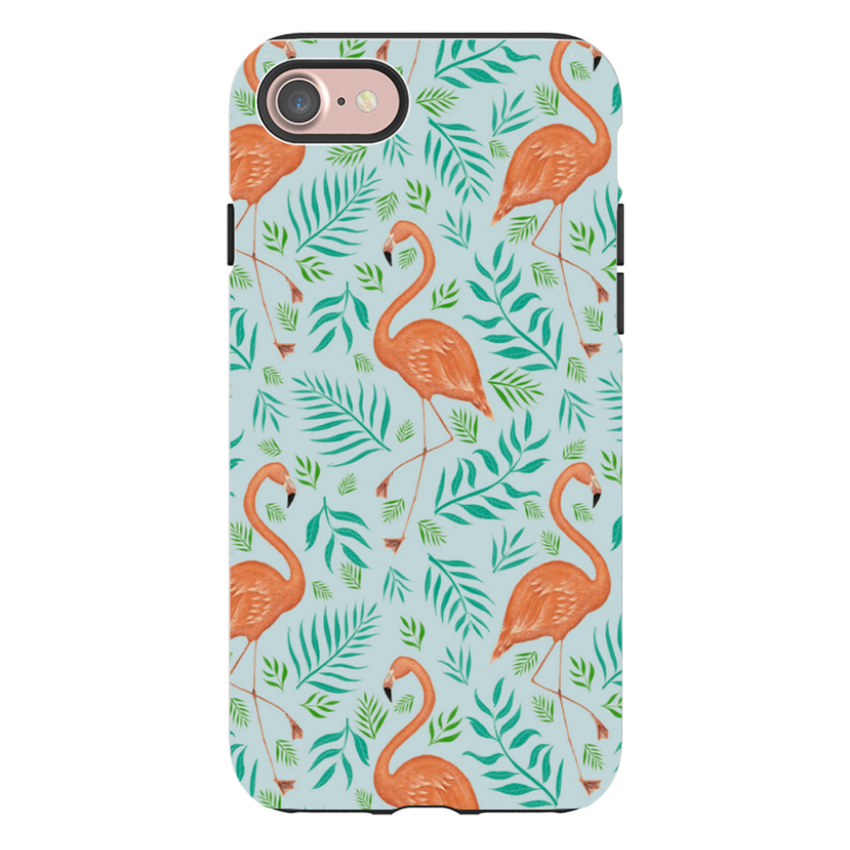 iPhone Tough Case - Flamingo Pattern By Catherine Rowe