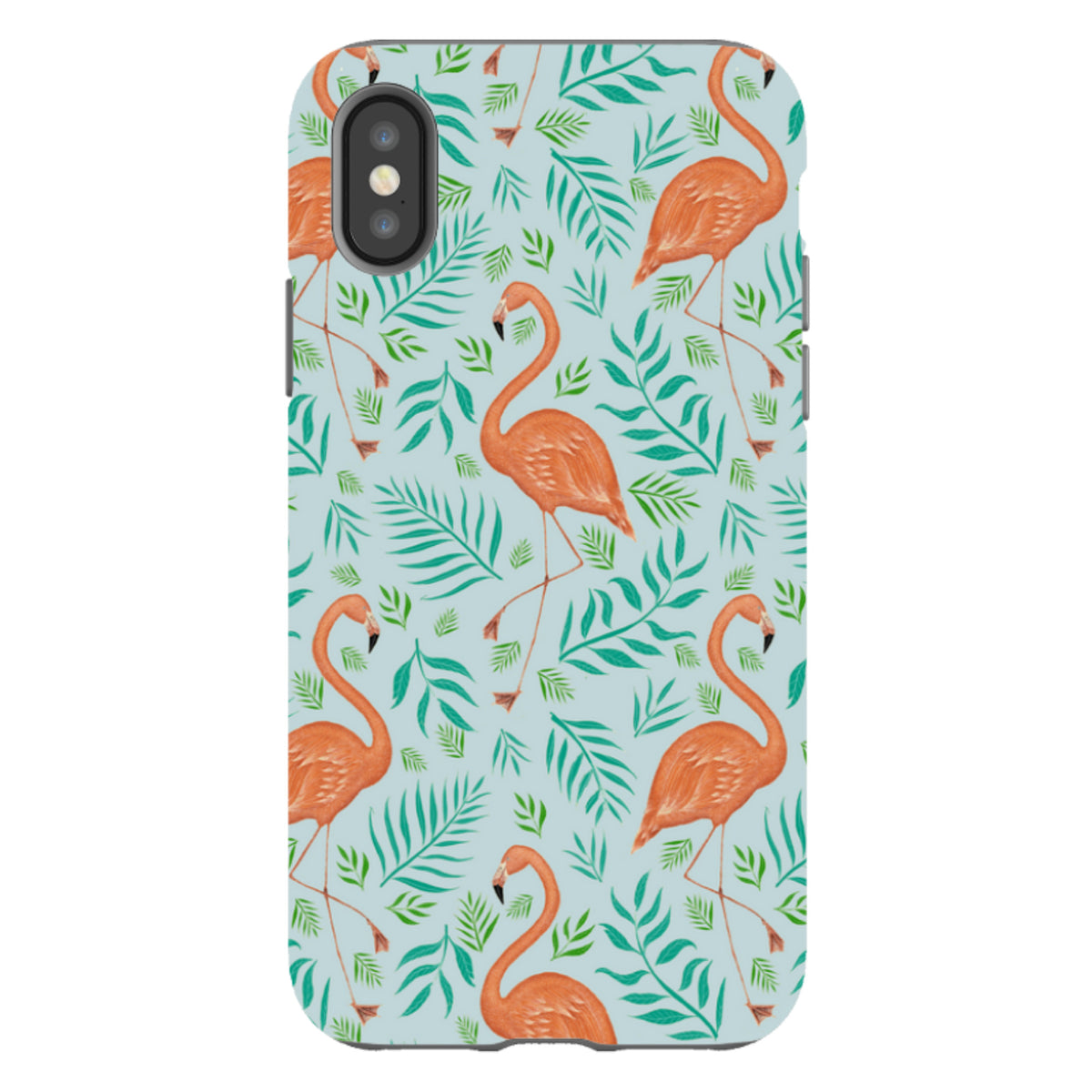 iPhone Tough Case - Flamingo Pattern By Catherine Rowe