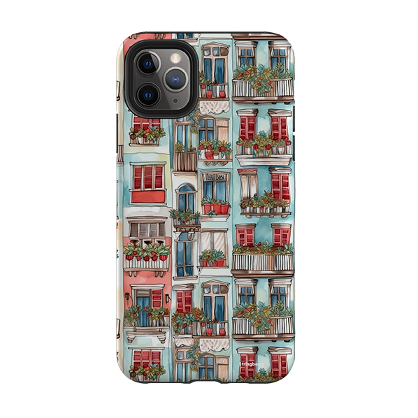 Здрав калъф за iPhone - Цветен балкон