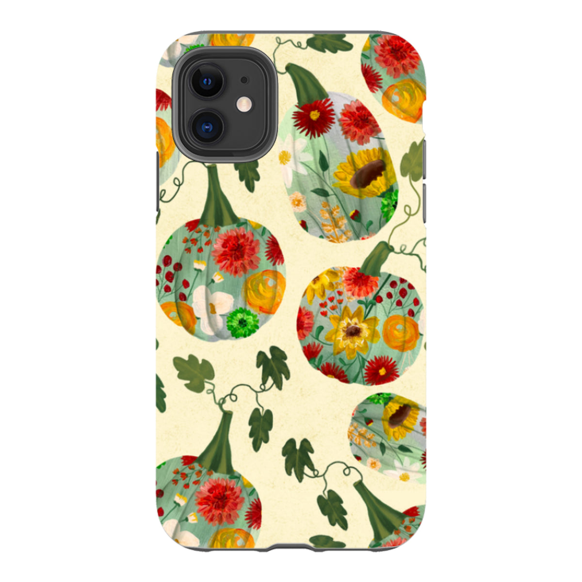 iPhone Tough Case - Floral Pumpkins By Abby Jacobs