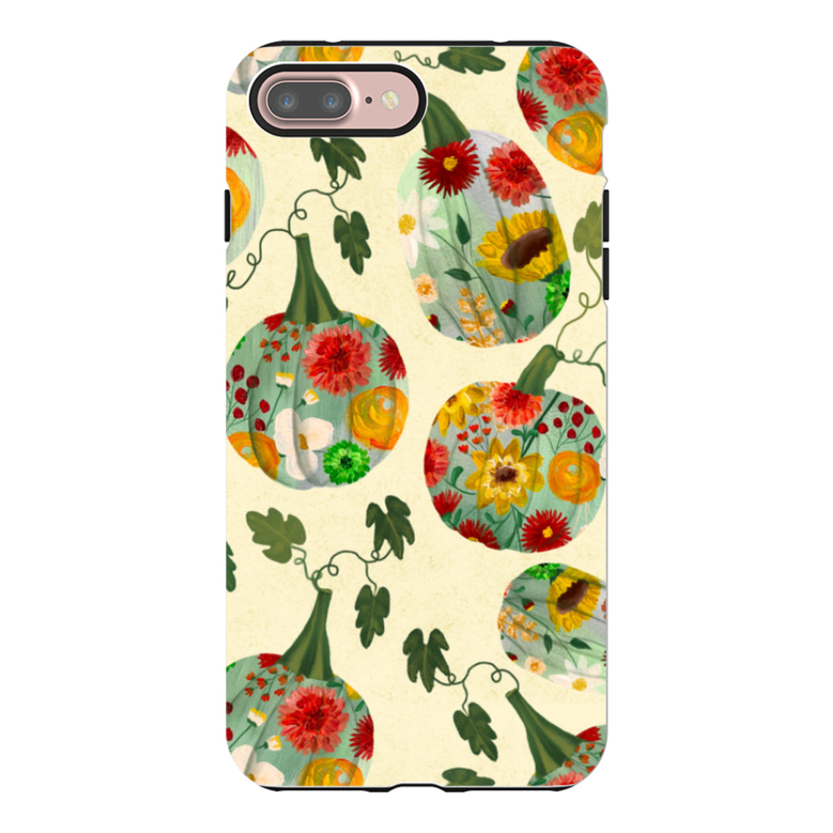 iPhone Tough Case - Floral Pumpkins By Abby Jacobs
