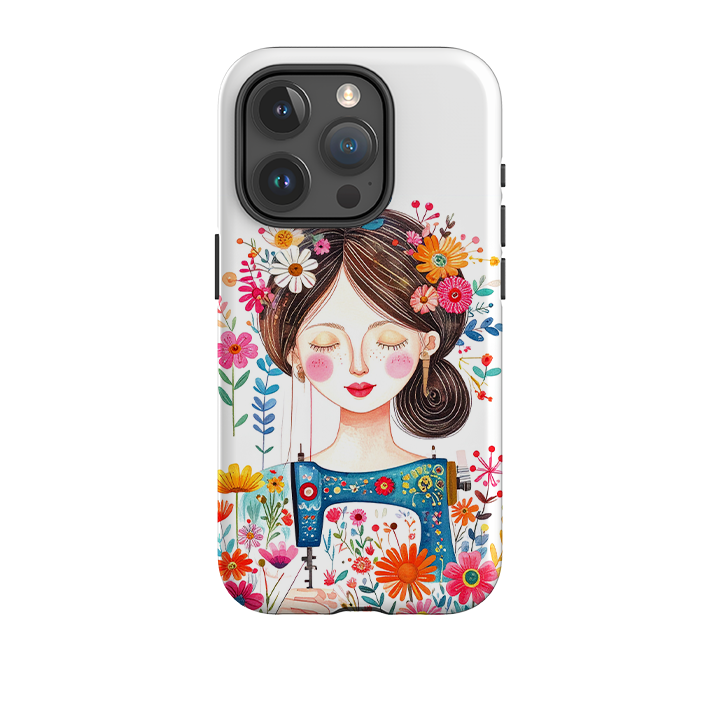 iPhone Tough Case – Blumen-Näherin