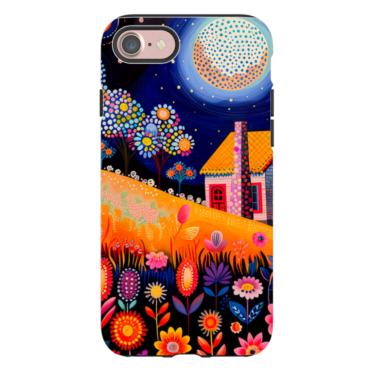 iPhone Tough Case - Folk Art House I