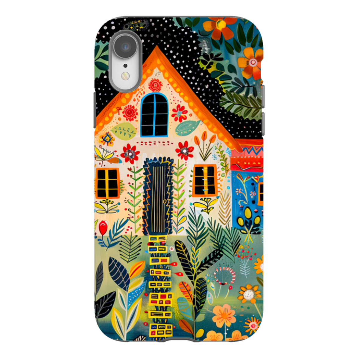 iPhone Tough Case - Folk Art House II