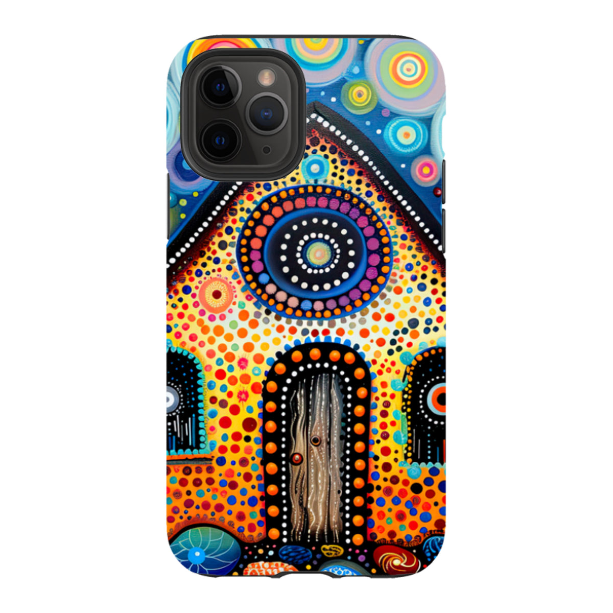 iPhone Tough Case - Folk Art House III