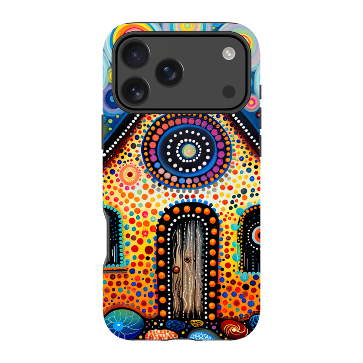 iPhone Tough Case - Folk Art House III