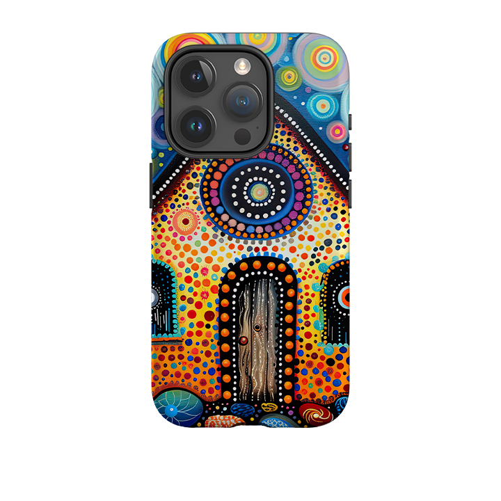 iPhone Tough Case - Folk Art House III