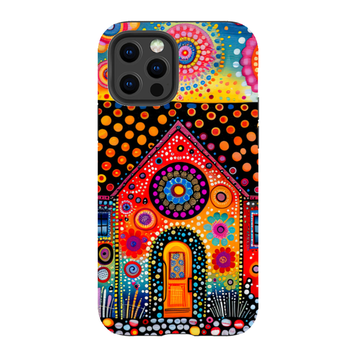 iPhone Tough Case - Folk Art House IV