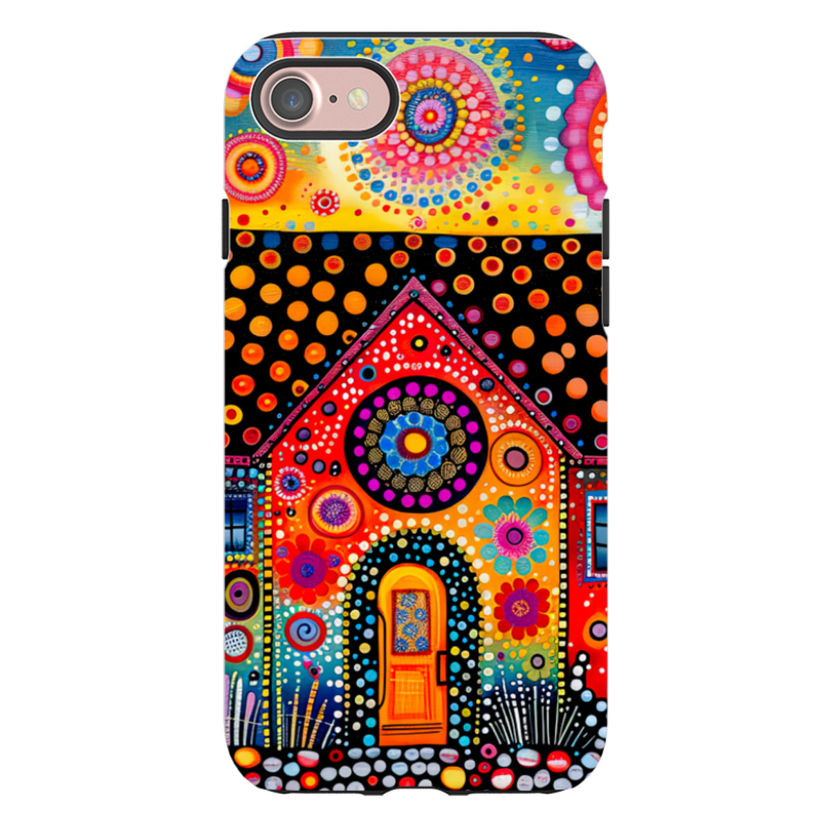 iPhone Tough Case - Folk Art House IV