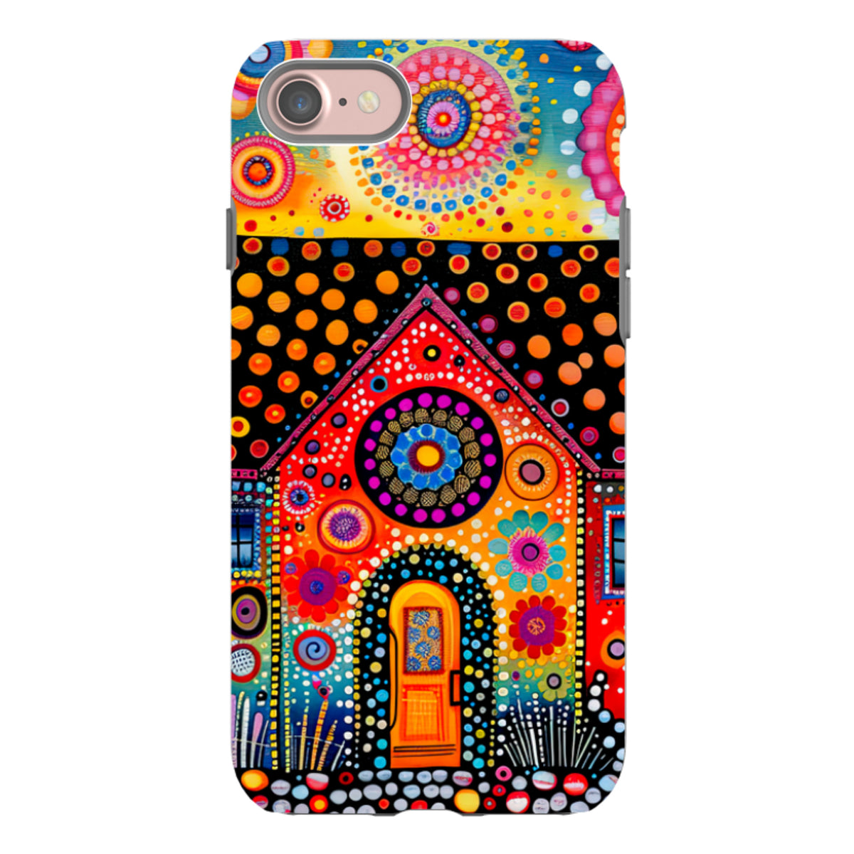 iPhone Tough Case - Folk Art House IV