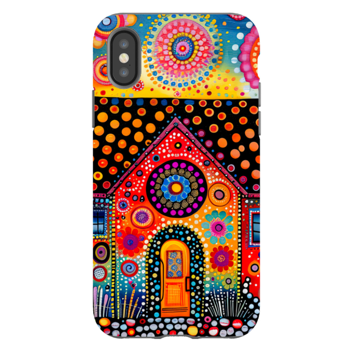 iPhone Tough Case - Folk Art House IV