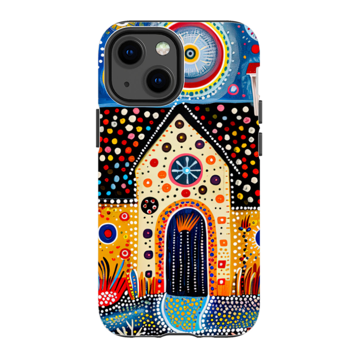 iPhone Tough Case - Folk Art House IX