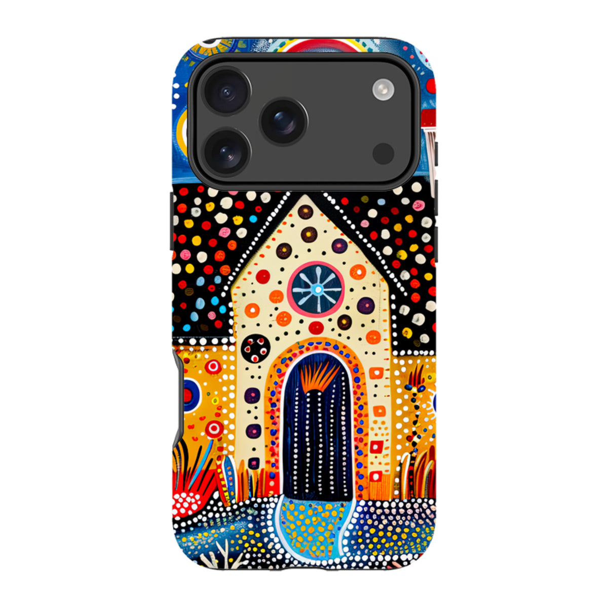 iPhone Tough Case - Folk Art House IX