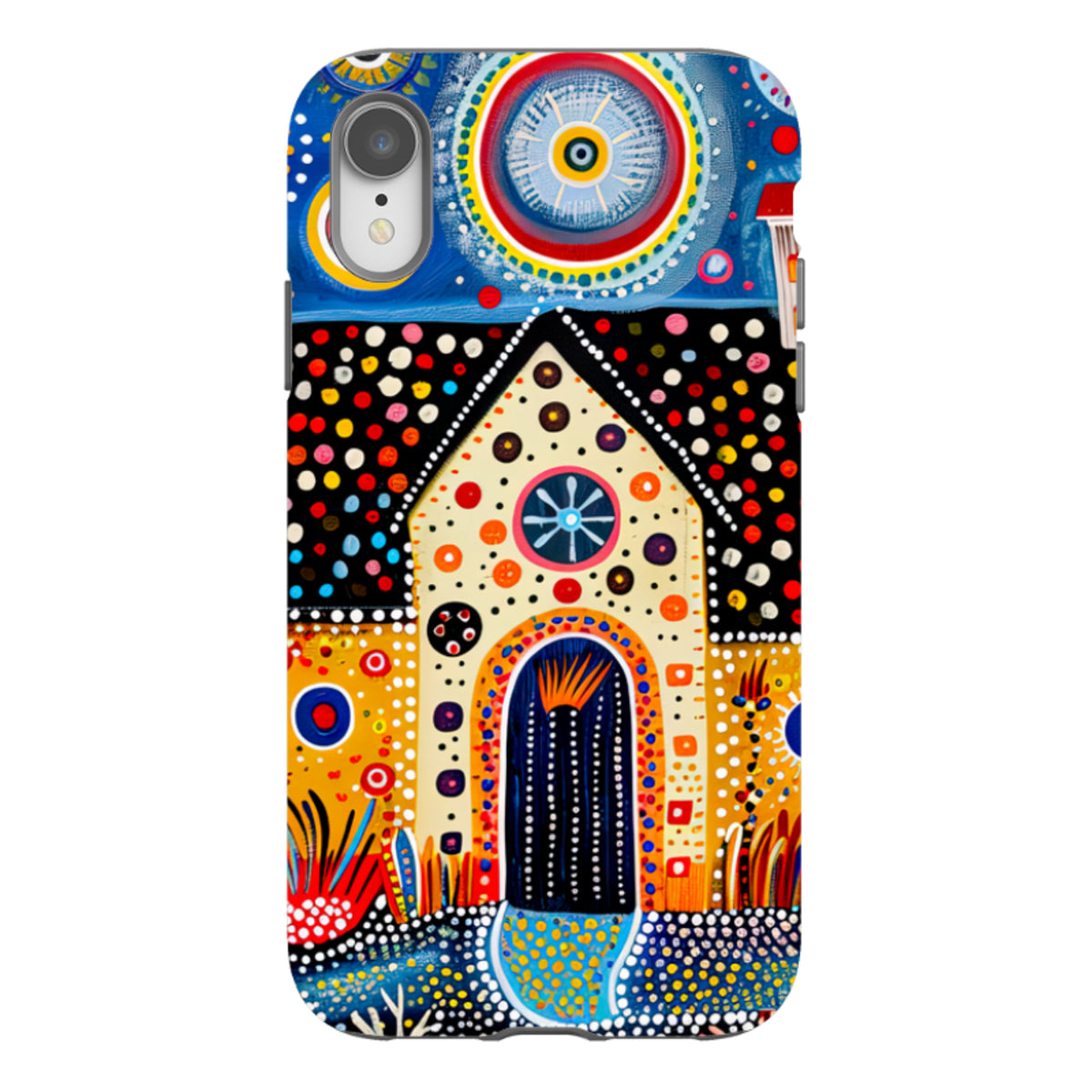 iPhone Tough Case - Folk Art House IX
