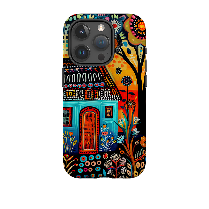 iPhone Tough Case - Folk Art House VI