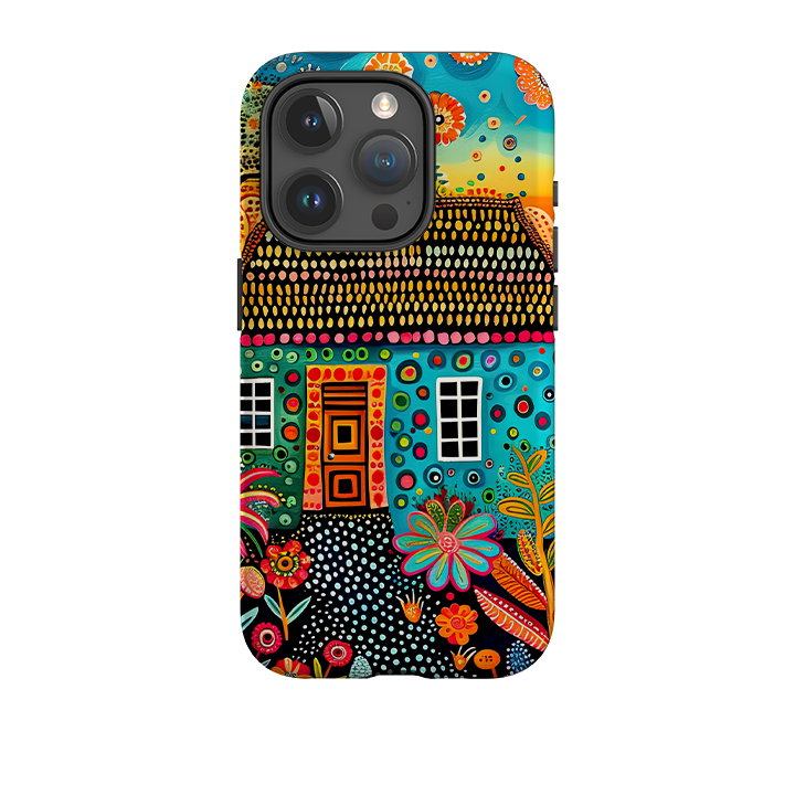 iPhone Tough Case - Folk Art House VII