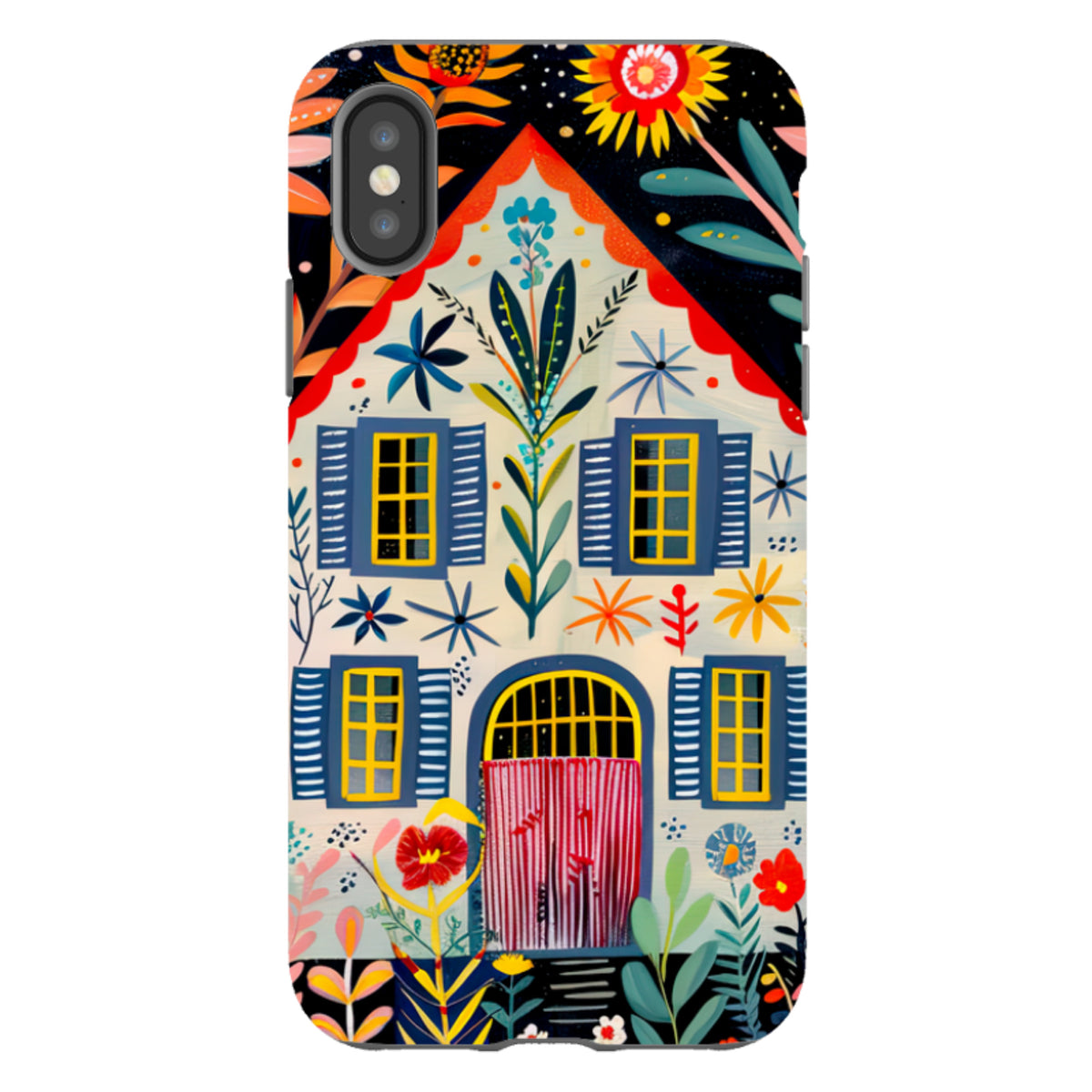 iPhone Tough Case - Folk Art House X