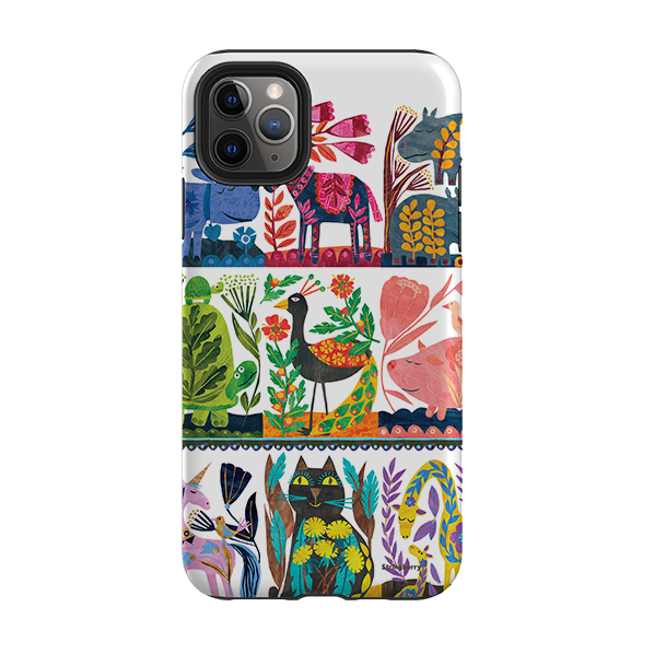 iPhone Tough Case - Folk Colour By Tracey English