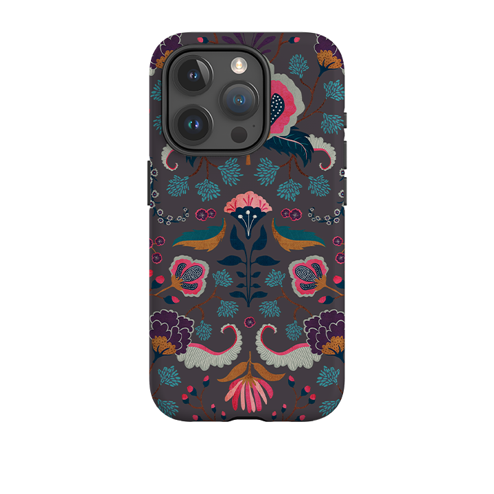 iPhone Tough Case - Folk Floral II By Katherine Quinn