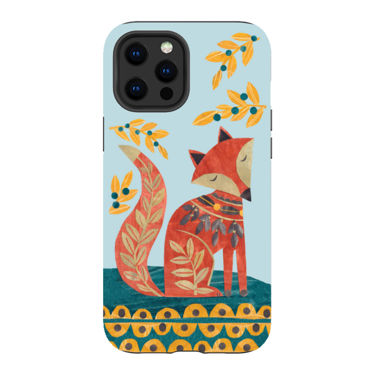 iPhone Tough Case - Folk Foxie By Tracey English