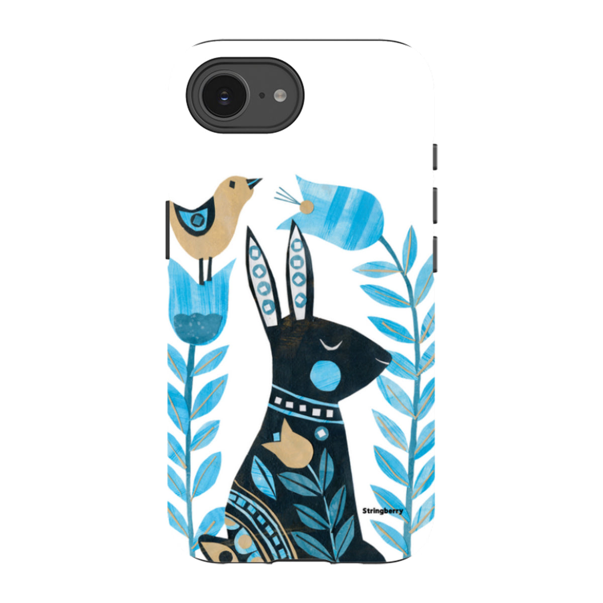 iPhone Tough Case - Folk Rabbit By Tracey English