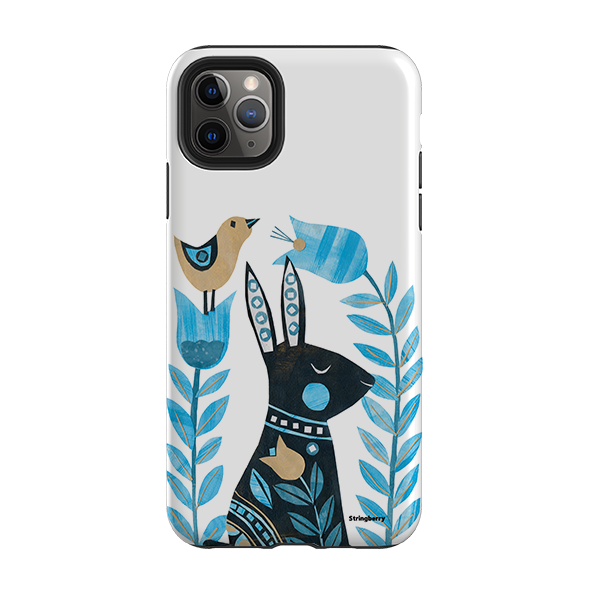 iPhone Tough Case - Folk Rabbit By Tracey English