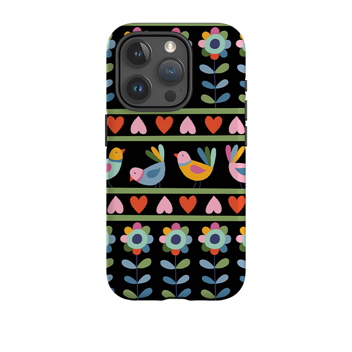 iPhone Tough Case - Folky Birds II By Suzy Taylor