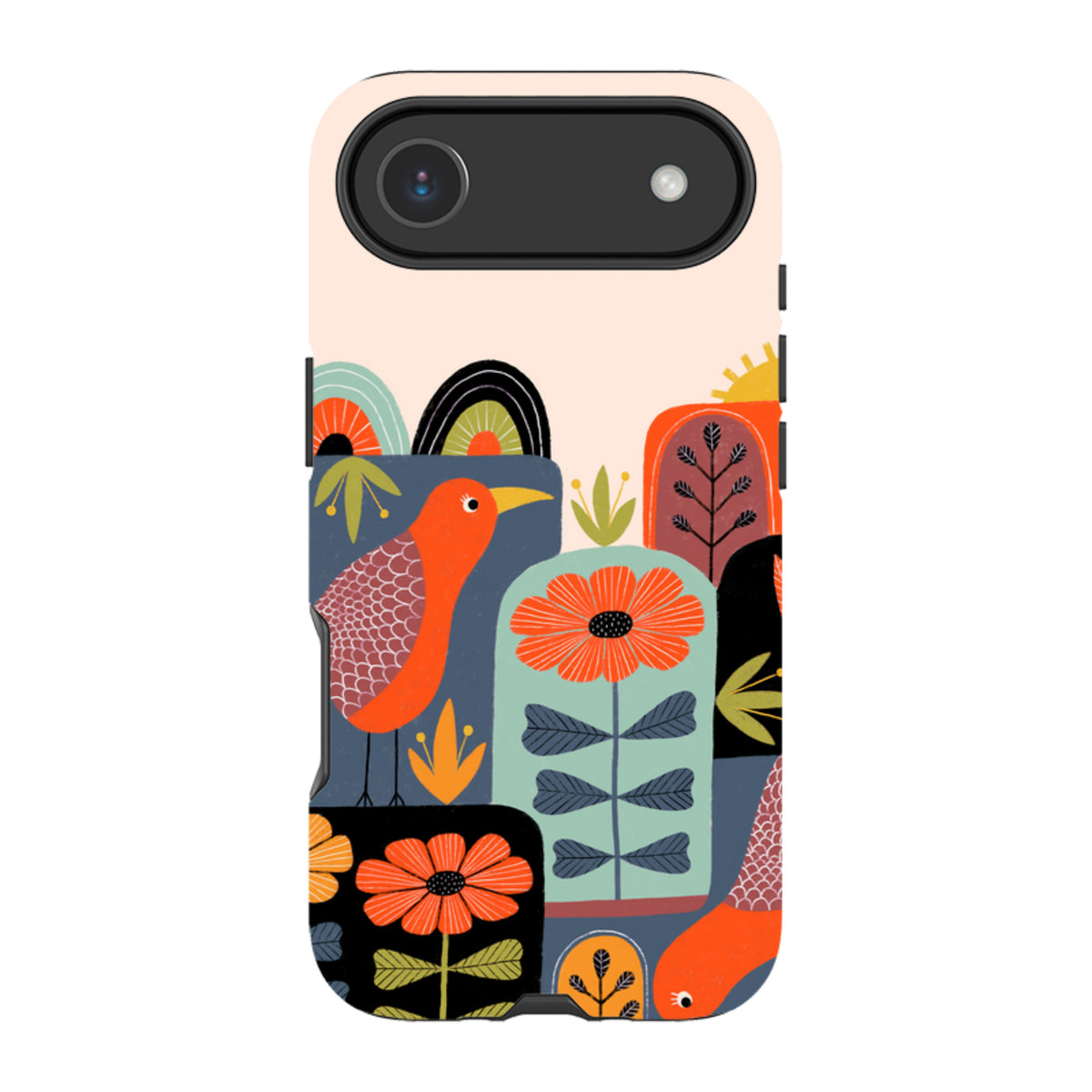 iPhone Tough Case - Folky Birds III By Suzy Taylor