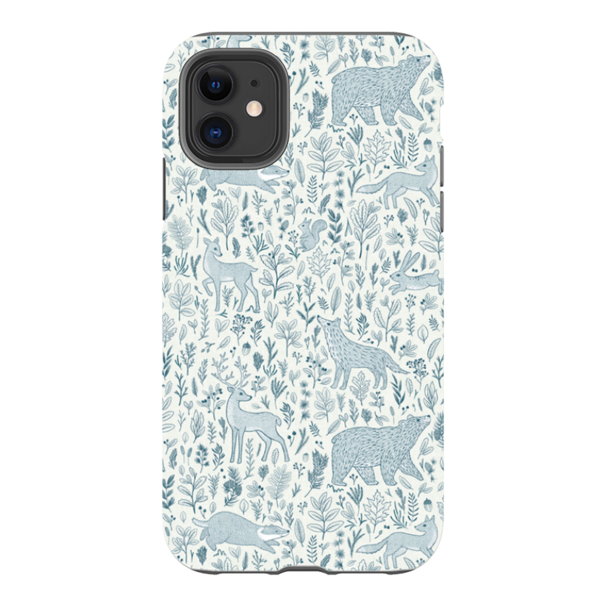 iPhone Tough Case - Forest animals navy By Katherine Quinn