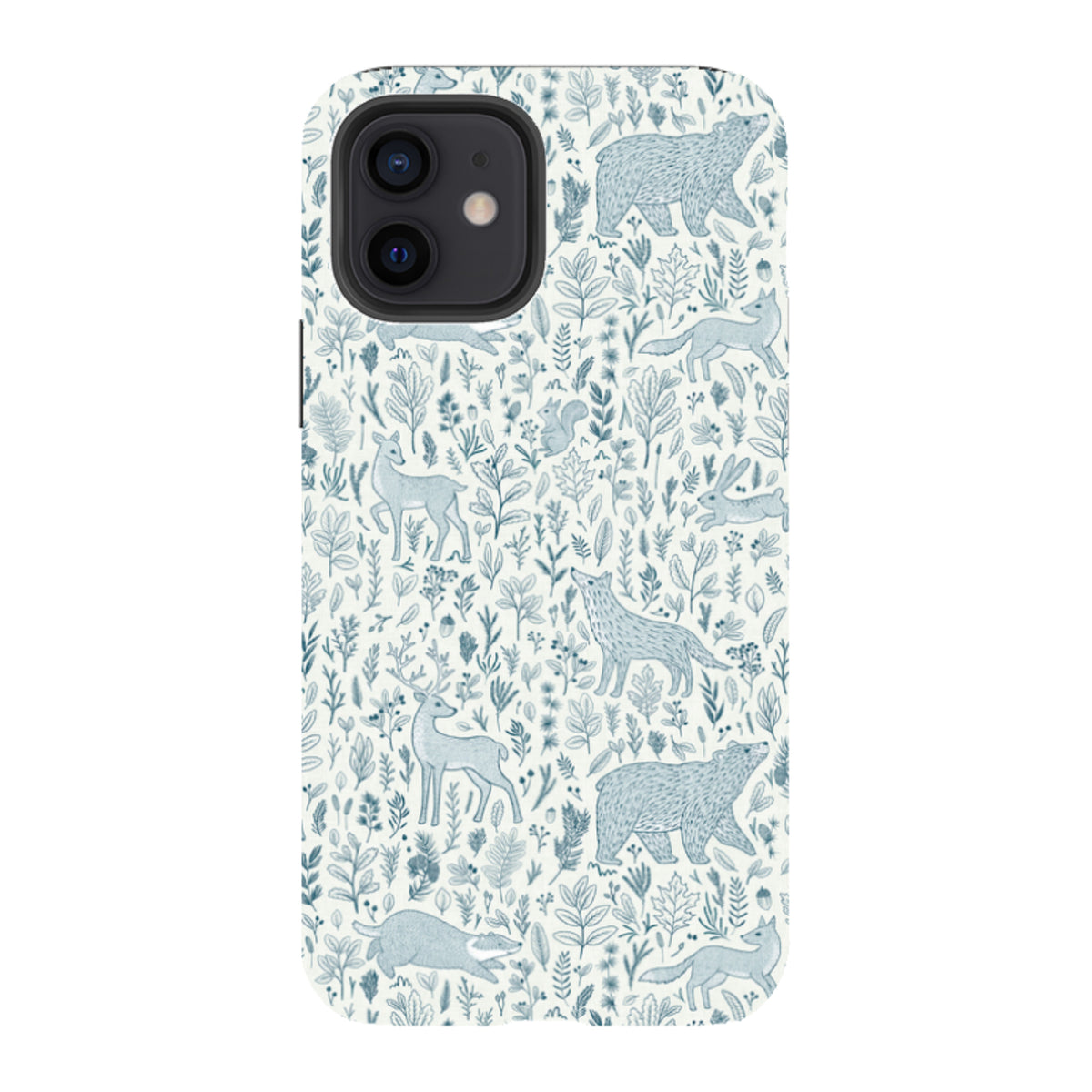 iPhone Tough Case - Forest animals navy By Katherine Quinn