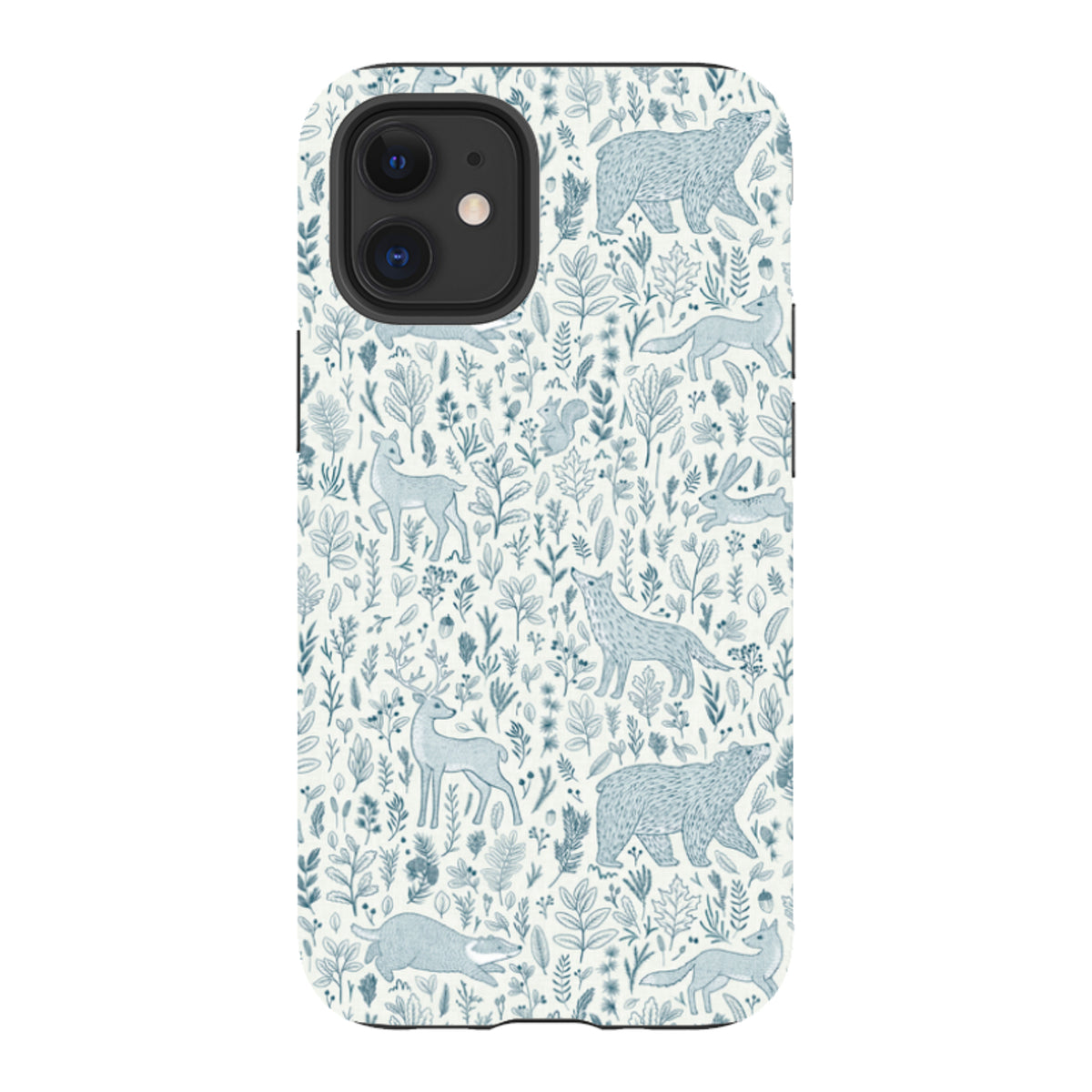iPhone Tough Case - Forest animals navy By Katherine Quinn