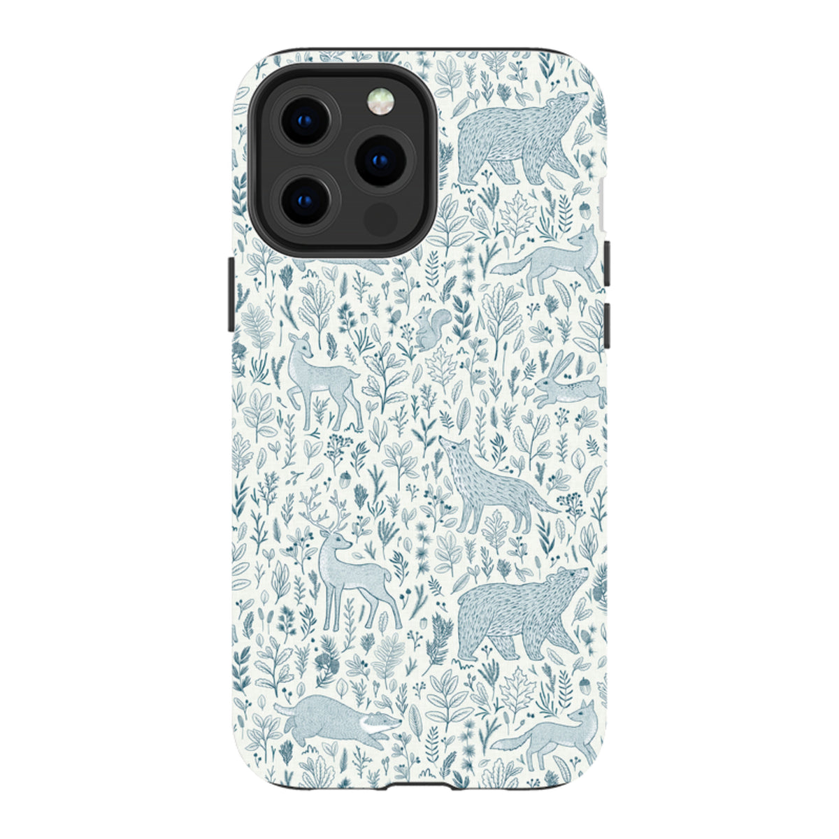 iPhone Tough Case - Forest animals navy By Katherine Quinn