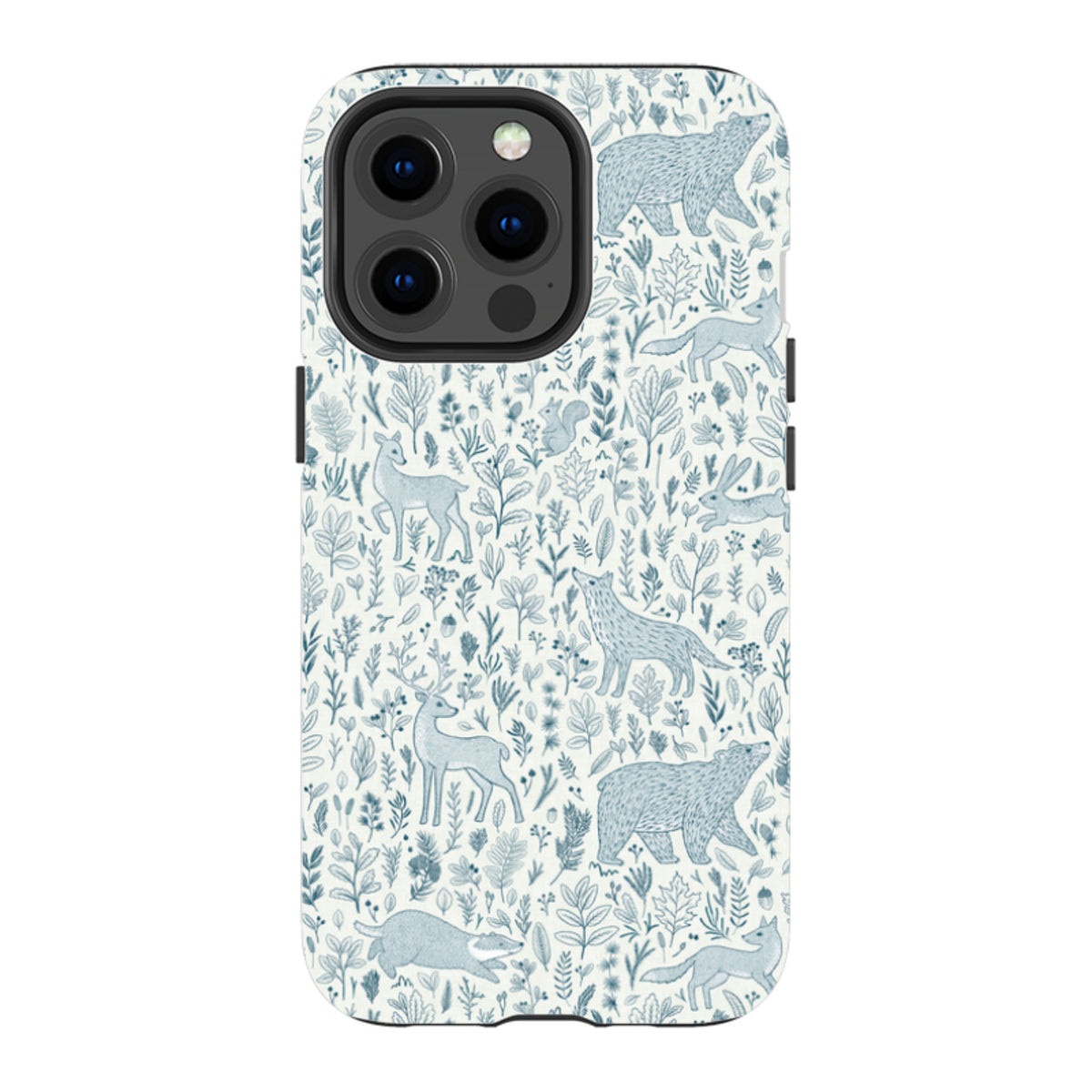 iPhone Tough Case - Forest animals navy By Katherine Quinn