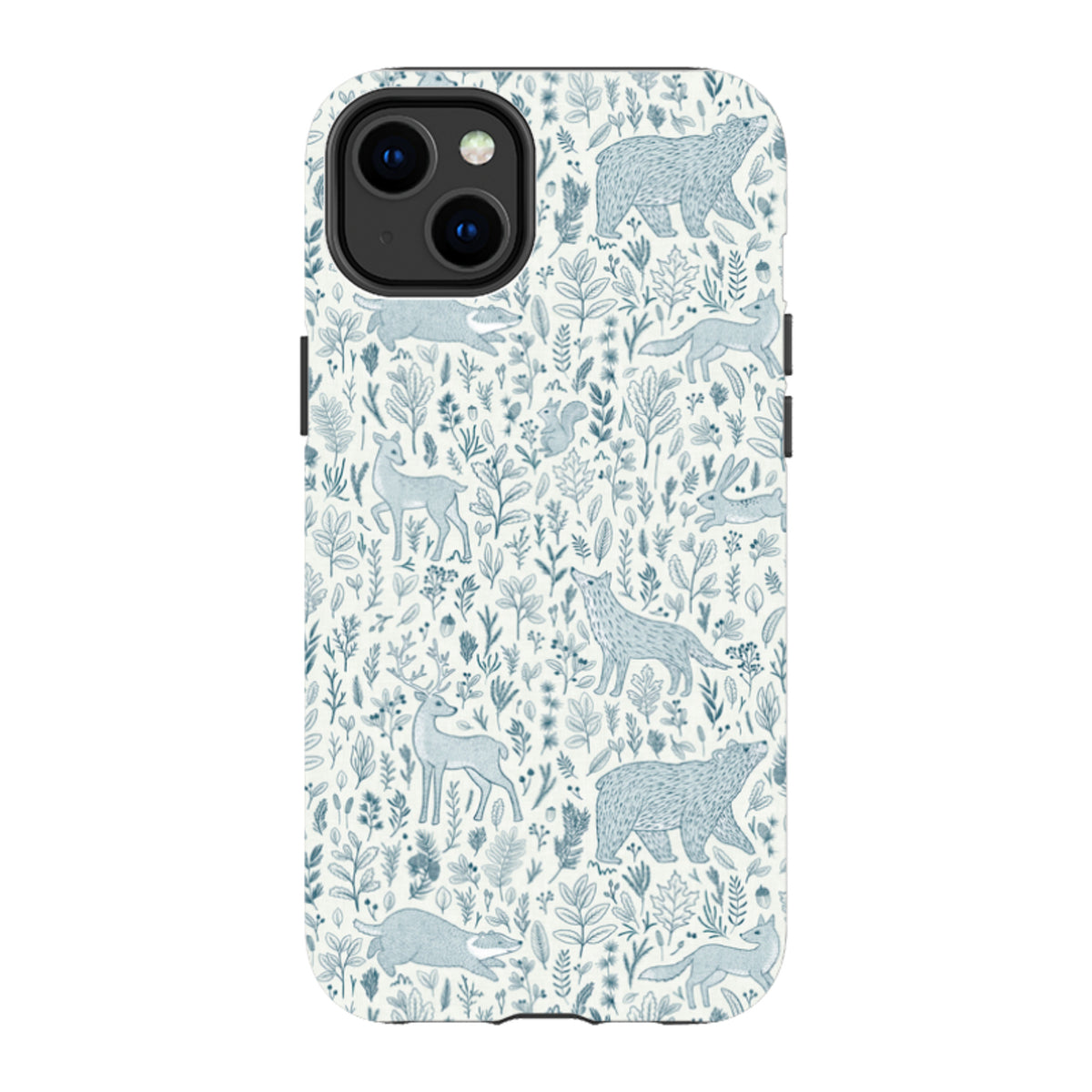 iPhone Tough Case - Forest animals navy By Katherine Quinn
