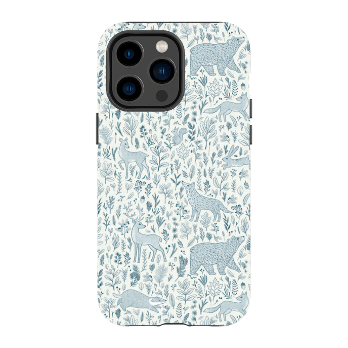 iPhone Tough Case - Forest animals navy By Katherine Quinn